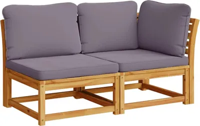 Produktbild von vidaXL 2-tlg. Garten-Lounge-Set mit Kissen Massivholz Akazie