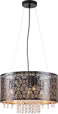 Zdjęcie produktu dla Lampa wisząca Hissa czarna 4xE27x60W tworzywo sztuczne wym:120x45x45cm IP20 Reality