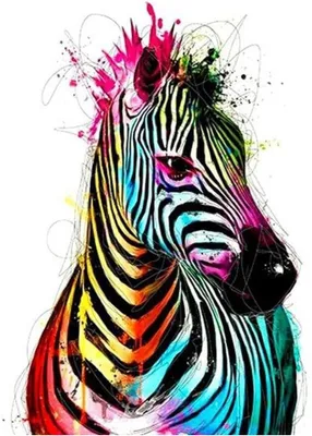 Produktbild von Pampicio Bild Malen nach Zahlen Zebra 40x50 cm Leinwand