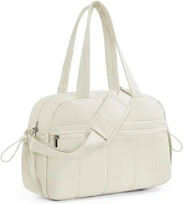 Obrázek produktu pro Sportovní taška Unyqoos® pro ženy a dívky – nylonová tkanina Taslan, bavlněná podšívka, rozměry 40 x 28 x 18 cm, vhodná jako příruční zavazadlo, oddíl na mokré věci o rozměrech 25,5 x 26,5 cm, nastavitelný ramenní popruh