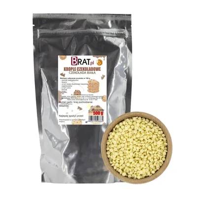 Obrázok produktu pre Čokoládové kvapky - biela čokoláda 500g Brat.pl