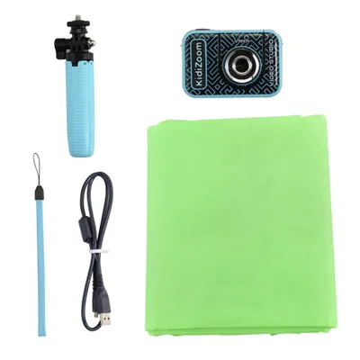 Immagine prodotto di Vtech Kidizoom Video Studio HD blu - Videocamera per bambini con schermo verde, treppiede, effetti, obiettivo selfie e molto altro - Per bambini dai 5 ai 12 anni, único