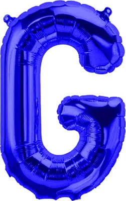 Produktbild von Folienballon Buchstabe G, blau, ca. 40 cm, für Luftbefüllung