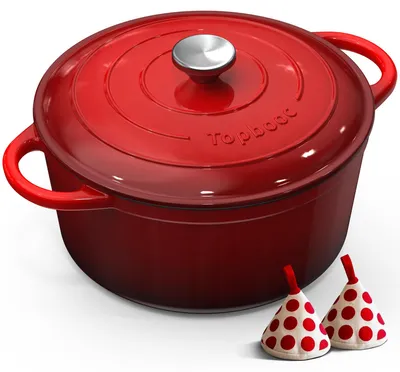 Immagine prodotto di Pentola in ghisa smaltata, diametro 26 cm, ideale per la cucina, per brasare e cuocere al forno