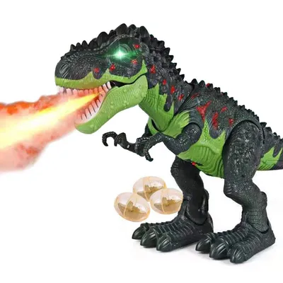 Produktbild von Elektrisch Dinosaurier Spielzeug Kinder, Tyrannosaurus Rex Spielzeug Mit Dinosaurier-Ei Und Brüllendem Dinosaurier-Sound, Für 3+ Jahre Junge