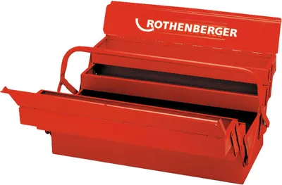 Produktbild von ROTHENBERGER Montage-Werkzeugkasten, rot, 5-teilig, 530mm - 402312