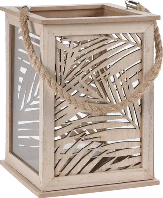 Produktbild von Dekorative Laterne aus MDF, 18 x 25 cm, mit Lampenschirm