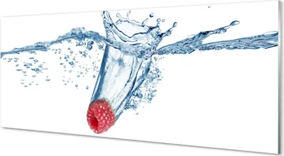 Produktbild von Glasbilder 125x50 Wandkunst Himbeerwasser