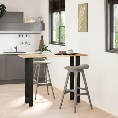 Immagine prodotto di vidaXL Gambe per tavolo da bar nero 2 pezzi 40x(100-101) cm acciaio