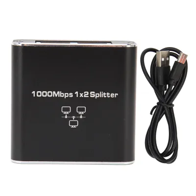 Obrázek produktu pro 1000Mbps Ethernet kabelový rozbočovač – 1 na 2 RJ45 síťový rozbočovač, kompatibilní s Cat5, Cat5e, Cat6, Cat7 pro dvě zařízení