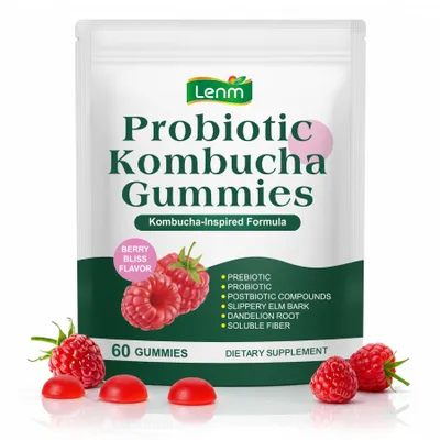 Produktbild von Probiotika Kombucha Komplex Darmbakterien Gummies für Darmgesundheit Darmflora 60 Gummies
