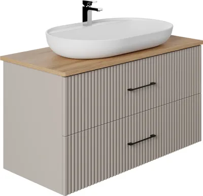 Produktbild von Waschtisch-Set Liana | Waschbecken mit Unterschrank 100 cm | Konsolenwaschtisch