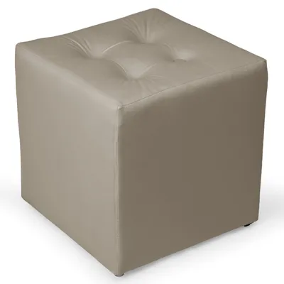 Produktbild von MG Design Samt Sitzhocker in Grau 41 x 41 cm - Gepolsterter Polsterhocker Würfel für Wohnzimmer, Schlafzimmer oder Flur