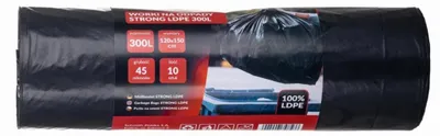 Productafbeelding van Müllsack 300 liter, afvalzak, 10 stuks. Schmith, LDPE afvalzakken, extra sterk, 300 liter, professionele afvalverwerking, scheurbestendig, geschikt voor bouwmaterialen