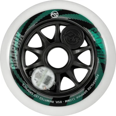 Image de Roues Powerslide Graphix White (1pc), 85A, 110, droite