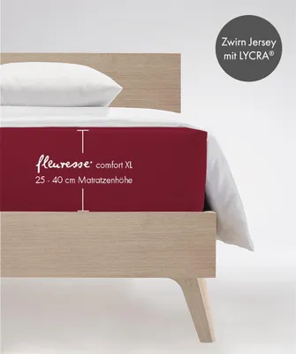 Immagine prodotto di 1119 Lenzuolo matrimoniale Comfort XL in jersey elasticizzato fino a circa 40 cm di altezza del materasso