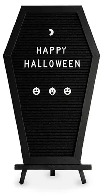 Produktbild von Schwarzer Sarg Buchstabentafel als Gothic & Halloween Deko