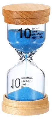 Image de Sanduhren Set - Minuteur de 10 minutes pour l'apprentissage et le jeu - 1 ensemble - Bleu