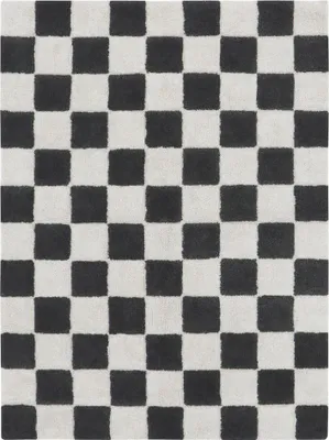 Image de 120x160 cm Tapis en pièces Carreaux de cuisine Gris foncé