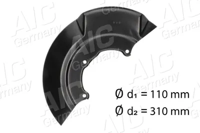 Produktbild von AIC Spritzblech Bremsscheibe für VW Transporter IV Bus (70B, 70C, 7DB, 7DK, 70J, 70K, 7DC, 7DJ) Vorne Links 56017 Ankerblech
