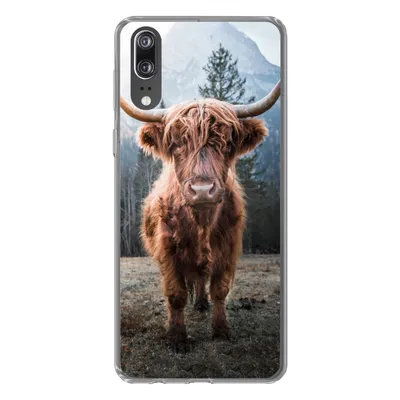 Produktbild von MuchoWow® Handyhülle Schutzhülle Hülle für Huawei P20 Schottischer Highlander - Berg - Tier Silikon Softcase Handy Hülle - Hardcover