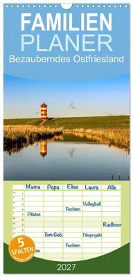 Produktbild von Familienplaner 2027 - Bezauberndes Ostfriesland mit 5 Spalten (Wandkalender, 21 x 45 cm) CALVENDO