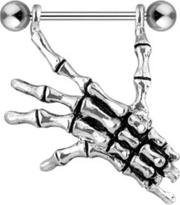 Produktbild von Brustwarzenpiercing Nipple Shield Skeletthand „Skull Hand“