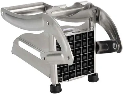 Immagine prodotto di Tagliapane - Affettatrice a due lame per bistecche di manzo e fette sottili - Tagliapane in acciaio inossidabile con pinze antiscivolo - Utensili da cucina