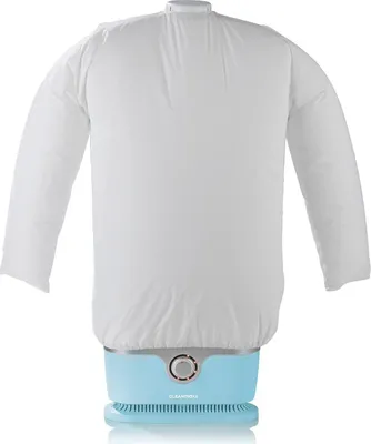 Immagine prodotto di CLEANmaxx, stiratore automatico per camicie, completo di accessorio per pantaloni. Ideale per stirare camicie, bluse e pantaloni, asciugando delicatamente i tessuti. Asciuga in pochi minuti, eliminando le pieghe
