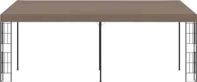 Image de vidaXL Pavillon mural 6x3 m Taupe Tissu