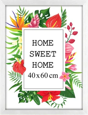 Obrázek produktu pro MG Design rám na fotografie 40 x 60 cm - barva bílá, ze dřeva, s akrylovým sklem - pro svislé nebo vodorovné zavěšení, bez pozadí, na fotografie