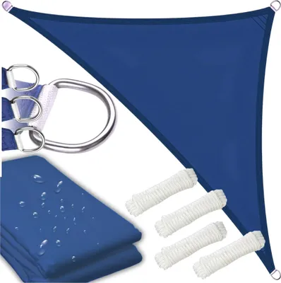Produktbild von Wasserdichtes Garten-Sonnensegel 7x5x5m dunkelblau marine