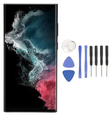 Immagine prodotto di Schermo LCD di ricambio per telefono, display OLED, modulo touchscreen per Galaxy S22 Ultra, colore nero opaco