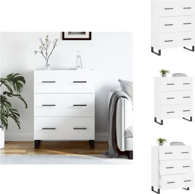 Immagine prodotto di vidaXL Credenza bianca 69,5x34x90 cm Materiale a base di legno - Credenze