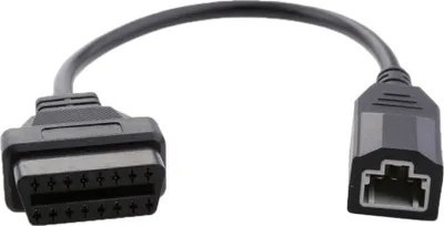 Produktbild von Trade-Shop OBD2 Diagnose Adapterkabel 3 Pin Stecker auf 16pol Buchse kompatibel mit vielen Honda Autos Fahrzeugen mit 3pin Diagnoseanschluss