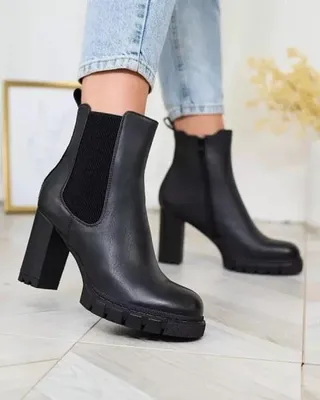 Produktbild von Royalfashion Schwarze Damenstiefel mit hohem Absatz Seihay, Größe 40