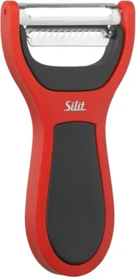 Produktbild von Silit 21.4129.3132, Obst & Gemüse, Y-Schäler, Edelstahl, 18/10, Schwarz, Rot, Kunststoff