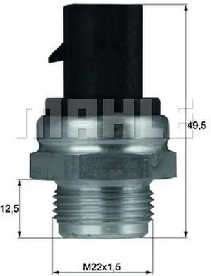 Produktbild von MAHLE TSW 12D Temperaturschalter Kühlerlüfter Thermoschalter für VAUXHALL Vectra (B) CC (J96) Vectra (B) Limousine (J96) Vectra (B) Kombi (J96)