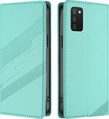 Obrázek produktu pro Pouzdro pro Samsung Galaxy A03s,Polyuretankožené peněženkové pouzdro s přihrádkou na karty a funkcí stojánku Türkis