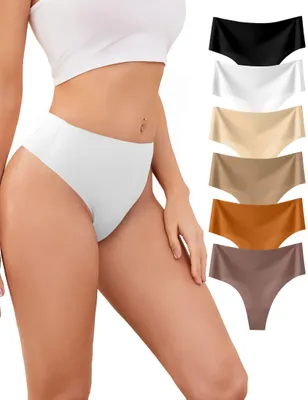 Immagine prodotto di Becotal, confezione da 6, slip perizoma da donna, vita alta, senza cuciture