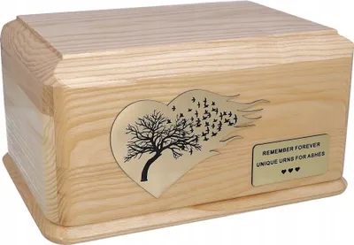 Obrázek produktu pro Dřevěná pohřební urna Urna pro lidský popel Personalizovaná urna