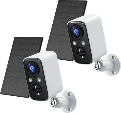Zdjęcie produktu dla Kamera monitoringu bezprzewodowa - Kamera zewnętrzna - Ochrona domu - Zasilanie słoneczne - Obraz Full HD 1080P - Biała