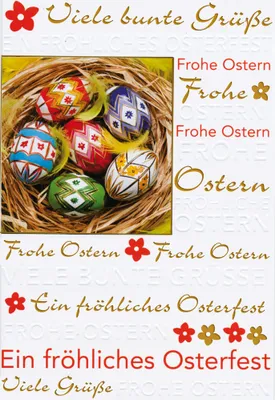 Produktbild von Ostern - Glückwunschkarte im Format 11,5 x 17 cm mit Briefumschlag