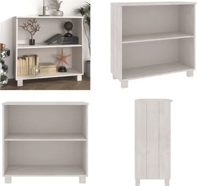 Produktbild von vidaXL Sideboard HAMAR Weiß 85x35x80 cm Massivholz Kiefer - Sideboard - Sideboards - Holz Sideboard - Massivholz Sideboard
