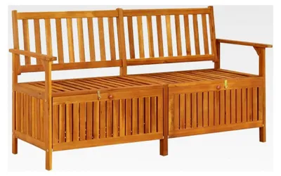 Produktbild von Truhenbank aus massivem Akazienholz, 148 cm