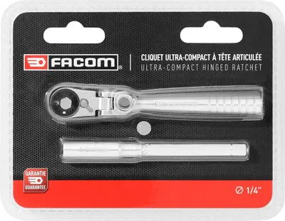Image de Facom Umschaltknarre 1/4Z kompakt, 180G-Kopf