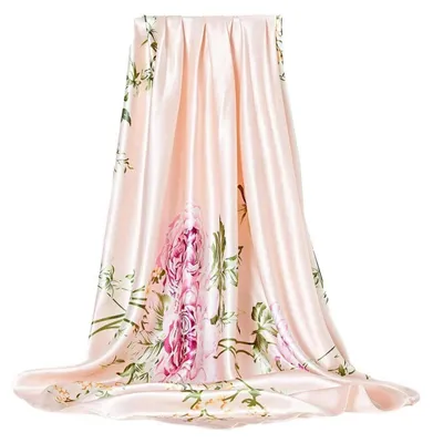 Produktbild von Damen Quadratischer Schal Satin Kopftuch Haarschal 90x90cm