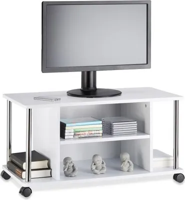Obrázek produktu pro TV stolek bílý s kolečky