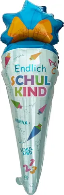 Produktbild von Oblique Unique Zuckertüte Endlich Schulkind Folien Luftballon für Schuleinführung Schulanfang Einschulung Deko Ballon