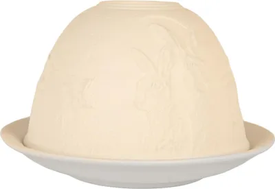 Produktbild von Clayre & Eef Teelichthalter Ø 12x8 cm Weiß Porzellan